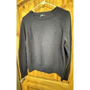 J Crew Women's Crew‎ Sweater Long Sleeve Wool Angora Vintage Black Size M